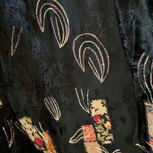 Coldwater Creek Black Velvet  maxi skirt